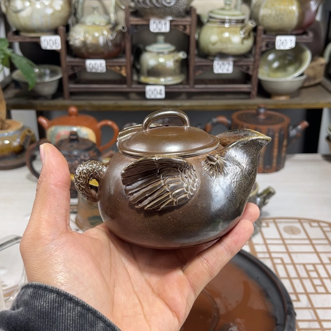 200cc白泥柴烧手抓壶
