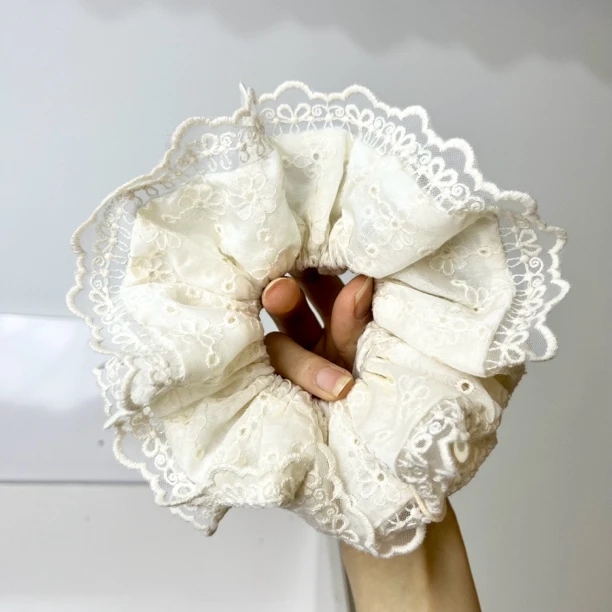 Y-046刺绣花纹甜美气质百搭发饰时尚头饰发圈简约