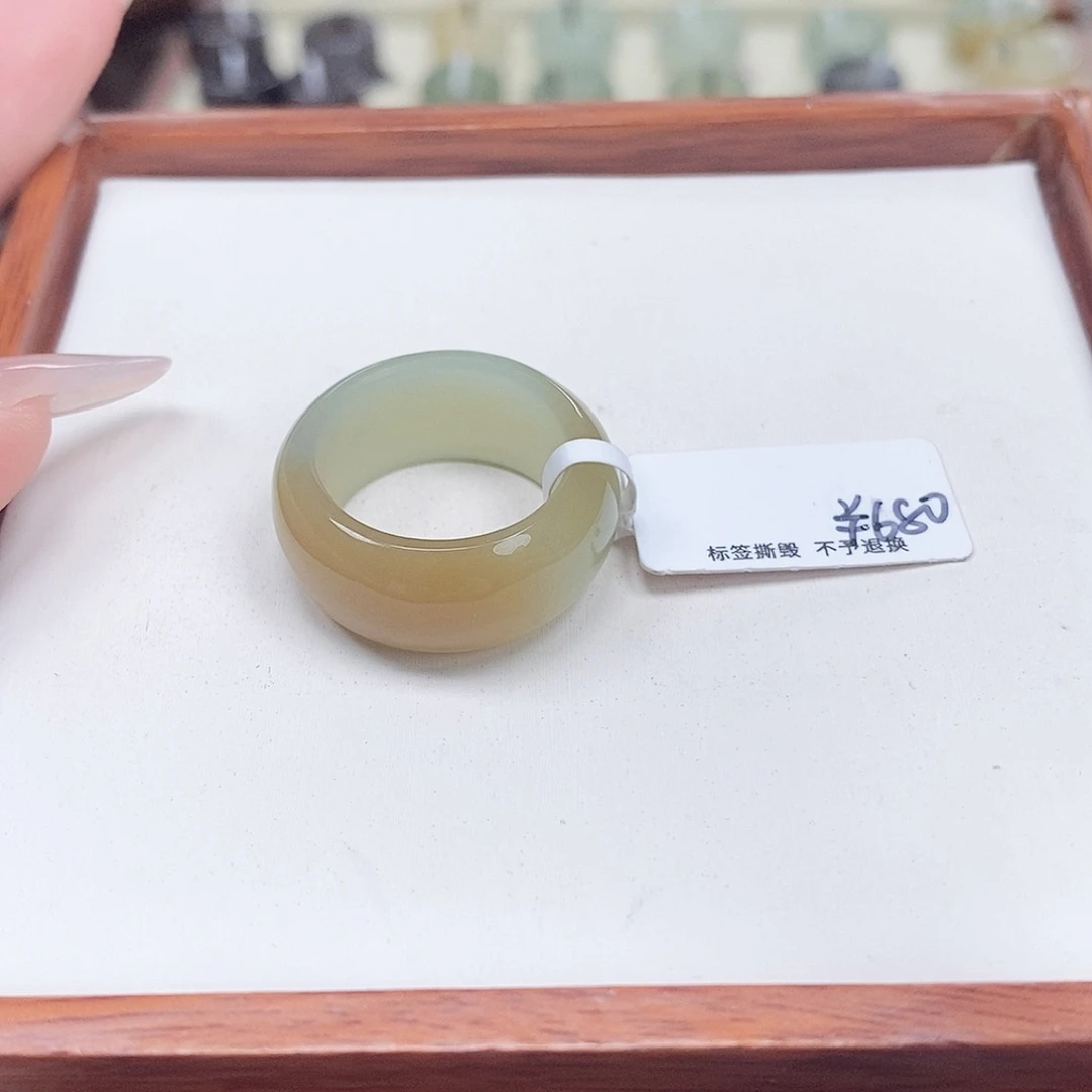 和田玉戒指未镶嵌小*专拍16-18.1内径