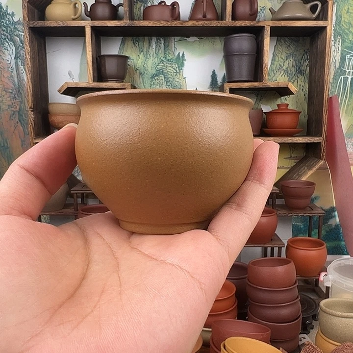 紫砂茶杯拙器甄选，纯原本矿。