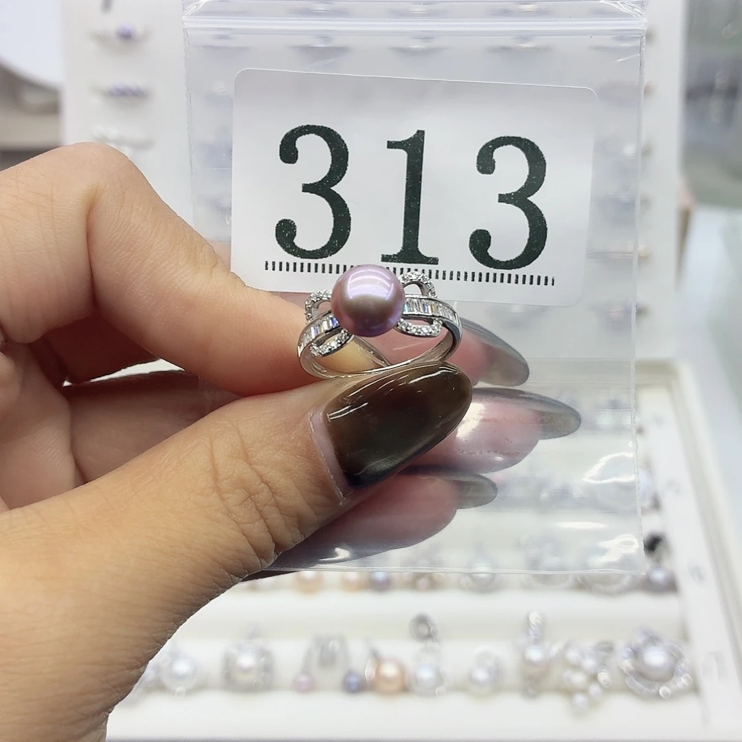 安***雪淡水珍珠珠宝奇石银S925镶嵌313拍2发1
