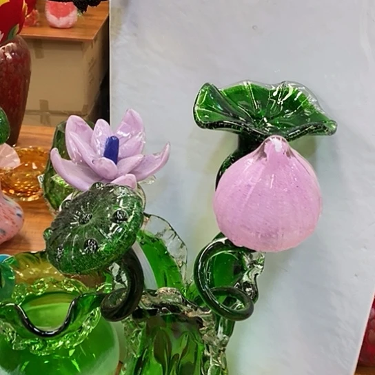 琉璃花瓶高45厘米