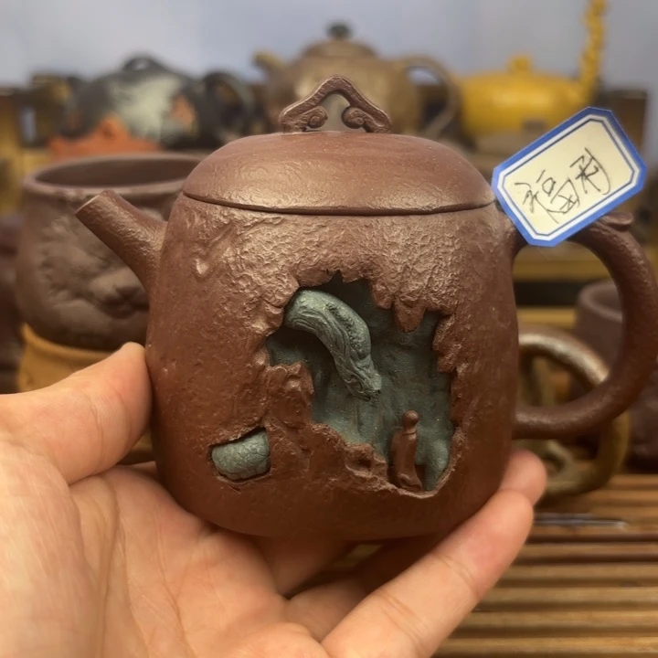 茶壶紫砂寻龙问道原矿老紫泥200c