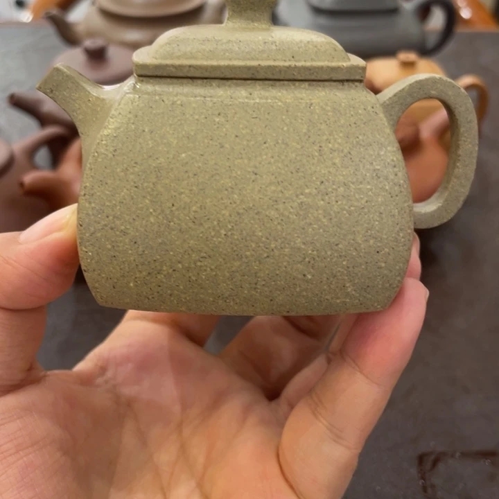 紫砂茶壶青降坡小坦然