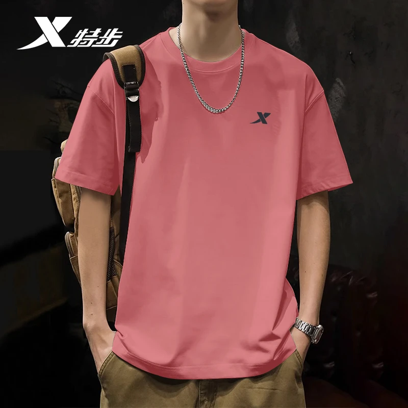 特步短袖T恤男夏季新款官方旗舰店打底衫运动跑步半袖体恤t男