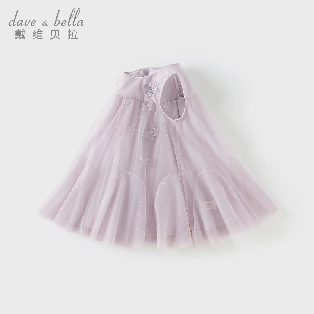 戴维贝拉女宝宝连衣裙儿童洋气裙子夏装小童网纱公主裙DB2251651