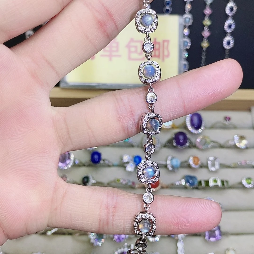 未镶嵌手链月光石