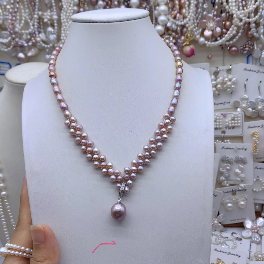 佑***琛合金淡水珍珠耳饰项链