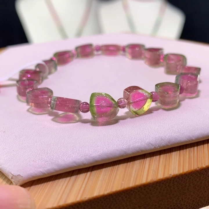 双色碧玺手链未镶嵌