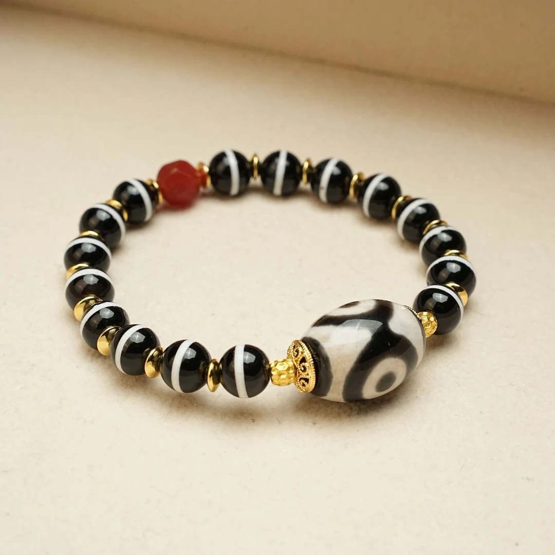 【观澜珠宝】玛瑙手串 复古民族风藏式手链 多样发其一 2033