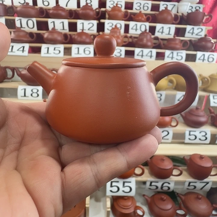 茶壶朱泥茶壶朱泥送两个杯白杯