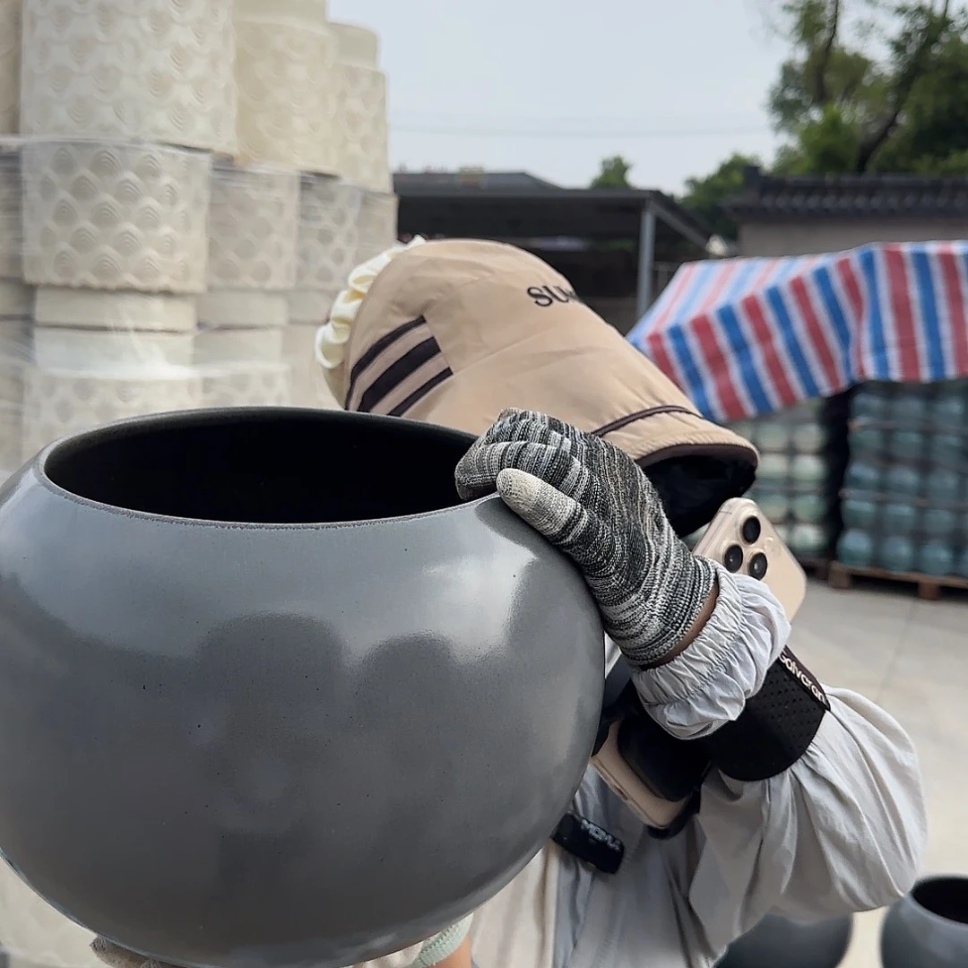 紫砂花盆王嫂花盆0718-120高21口19