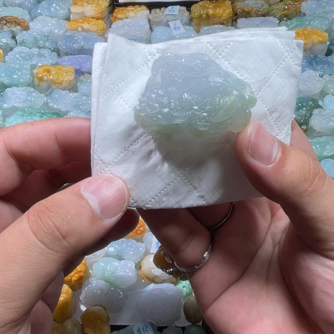 添***布定制翡翠未镶嵌天然