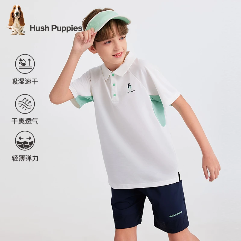 【速干Polo衫】暇步士童装2025年夏季新款儿童吸湿透气休闲运动短袖