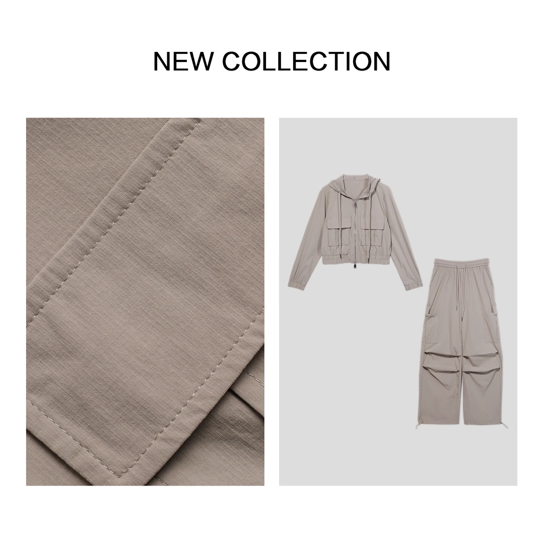 《婷婷专属》D1F36197B 时尚秋装女士裤套装- 简约吊带+外套+九分裤