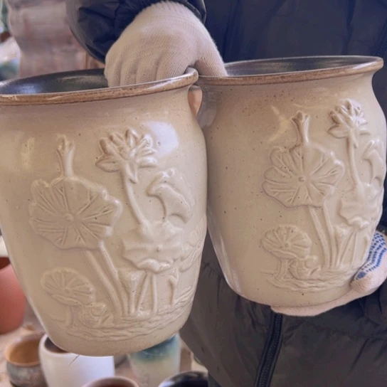 紫砂花盆高24口19————