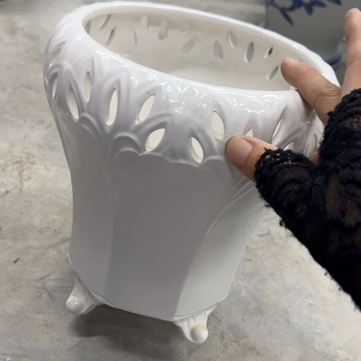 瓷片微瑕青花花瓶老瓷厂