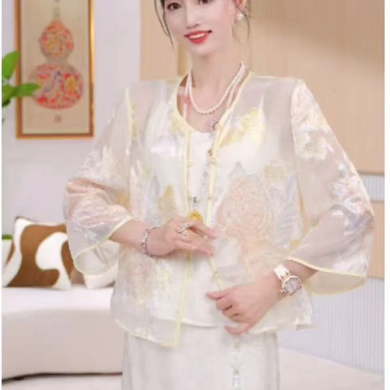 轻奢欧货款薄高级感重工刺绣外套女时尚百搭上衣25138