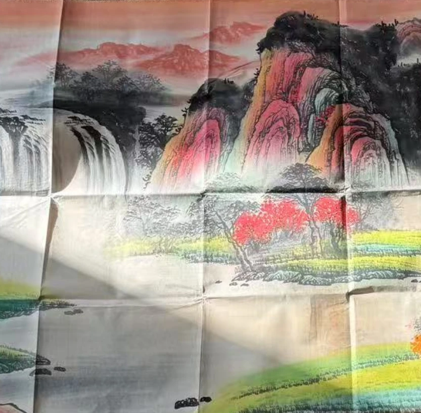 千古书画院 精品 红山水图【精品】仿古印刷装饰画