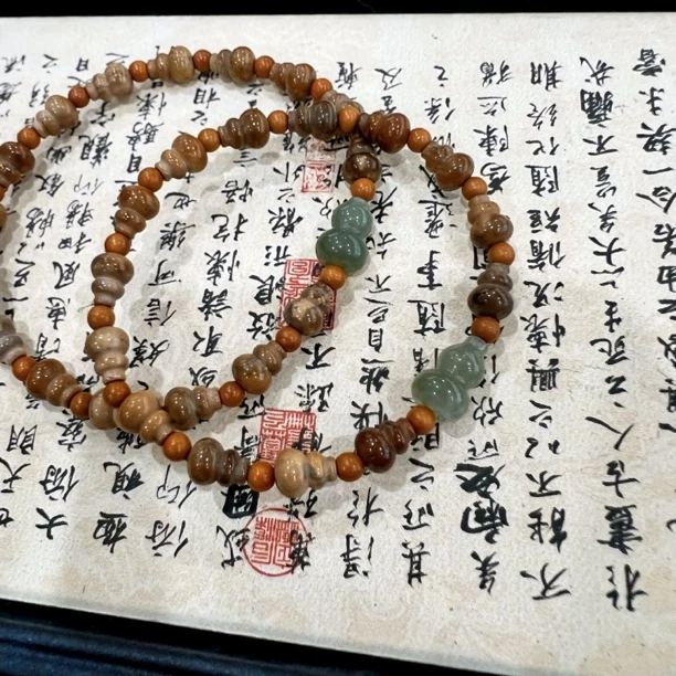 楼兰库克搭配小葫芦文玩手串·默认手围16