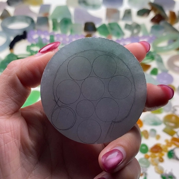 花***团翡翠未镶嵌挂件天然翡翠