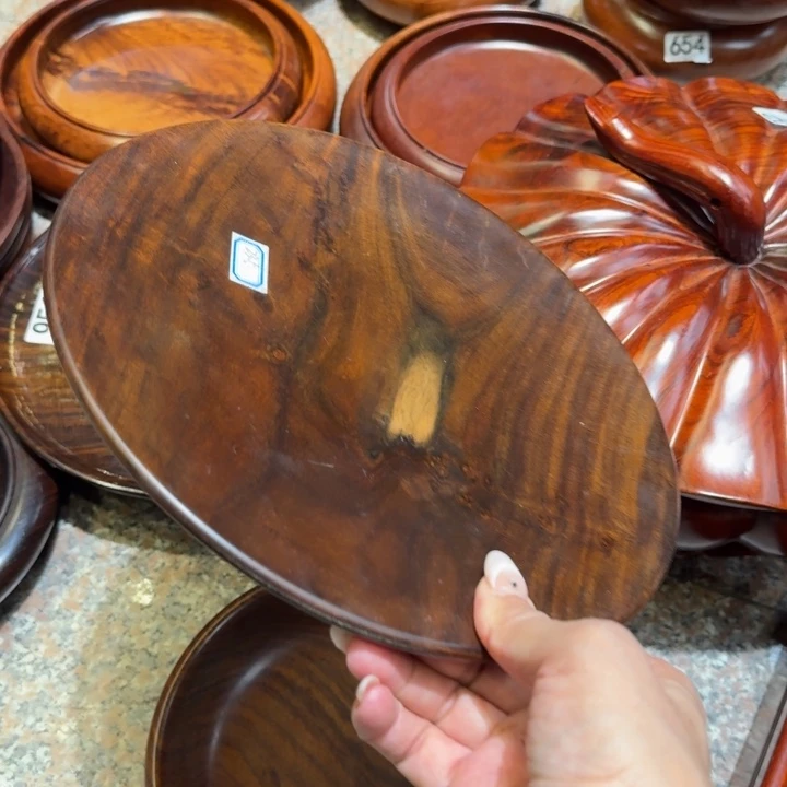 交趾黄檀（大红酸枝）酸枝盆子23.5公分