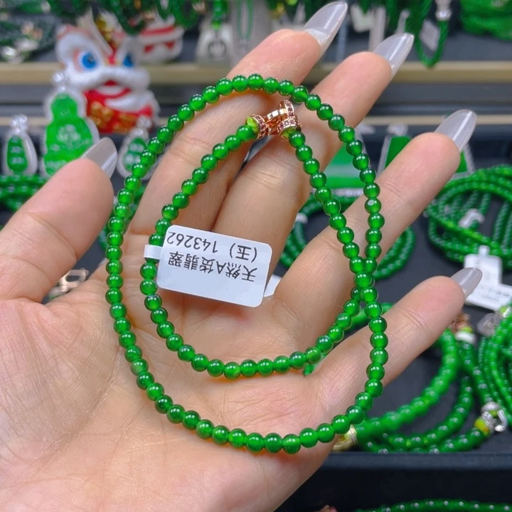 翡翠未镶嵌颈饰锁骨链4