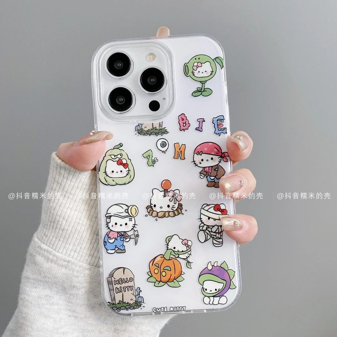 （苹果）IMD奶油适用iphone16promax/15/14/13/12/11游戏凯蒂手机壳