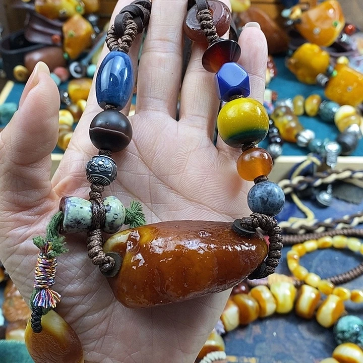 蜜蜡未镶嵌项链项链