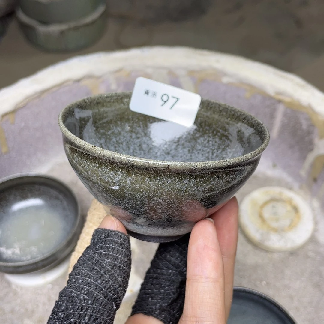 茶盏97 福临号建盏柴烧薄胎微瑕