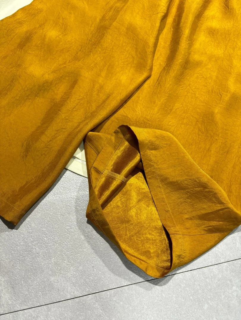 太顶了这条，巨香！！醋酸直筒阔腿裤子8分宽松休闲裤