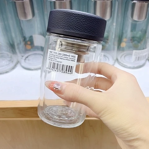 万象品牌玻璃V65，皮纹280毫升皮纹配网