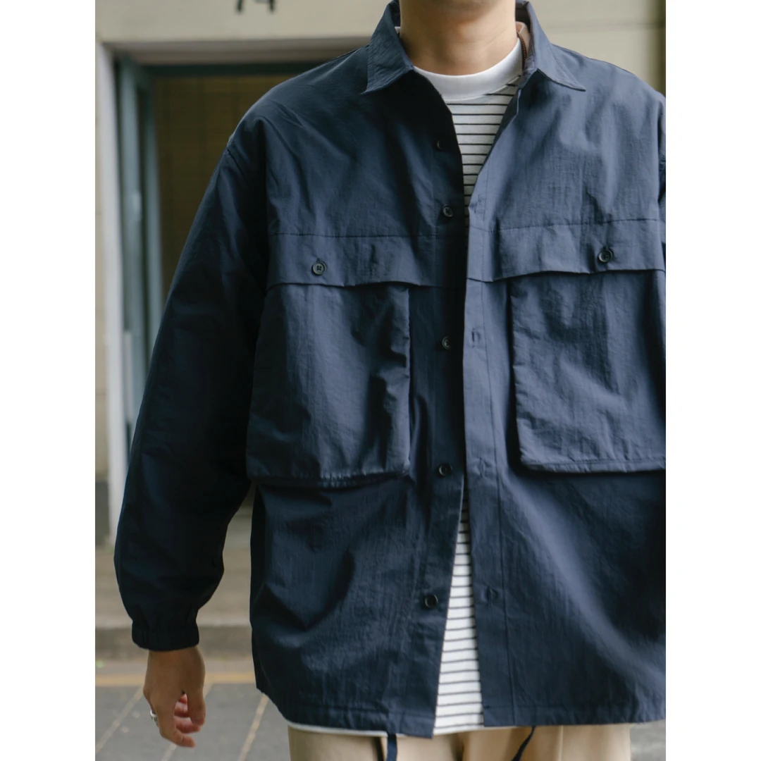 LABSTORE廓形宽松山系复古工装衬衫户外多袋日系City boy shirt