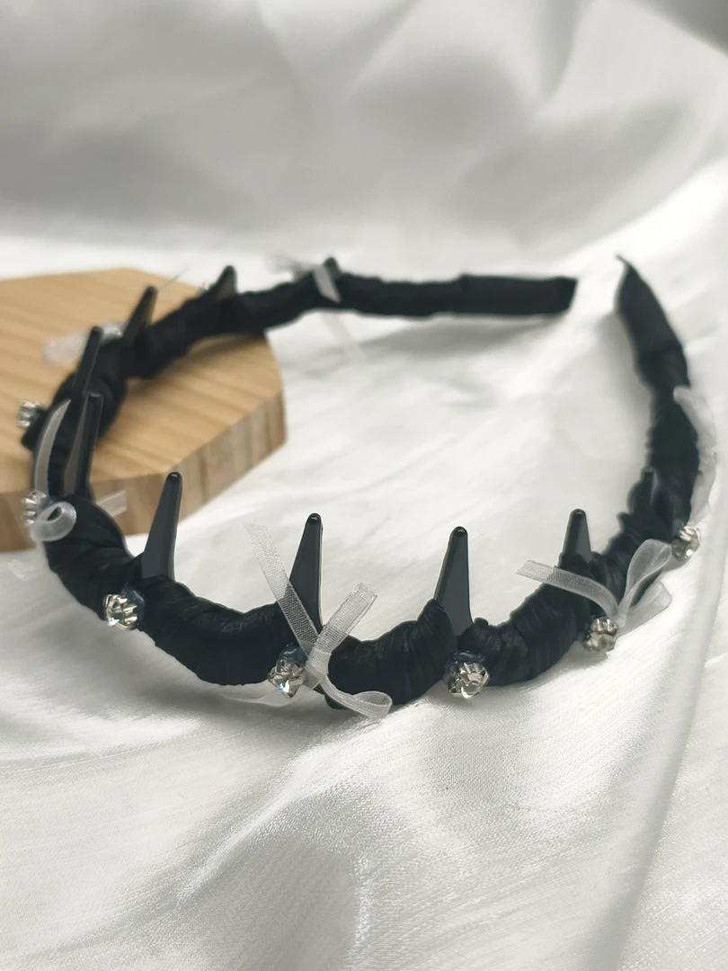 发箍百搭头饰头箍气质甜美黑色法式手工网红带齿原创设计韩版韩式