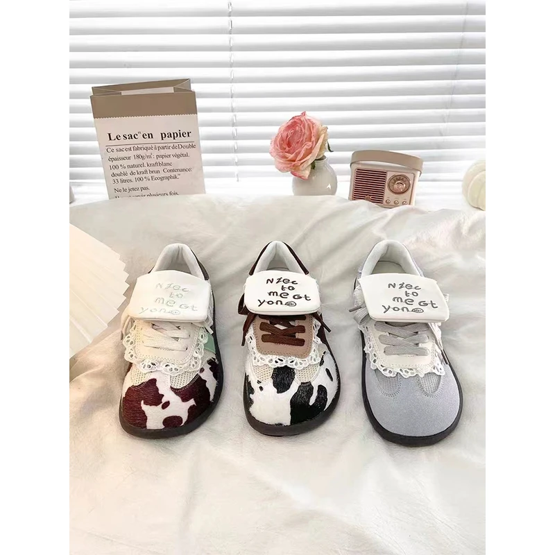 运费补贴软底网面透气德训鞋2025夏款系带洋气百搭潮鞋阿甘鞋