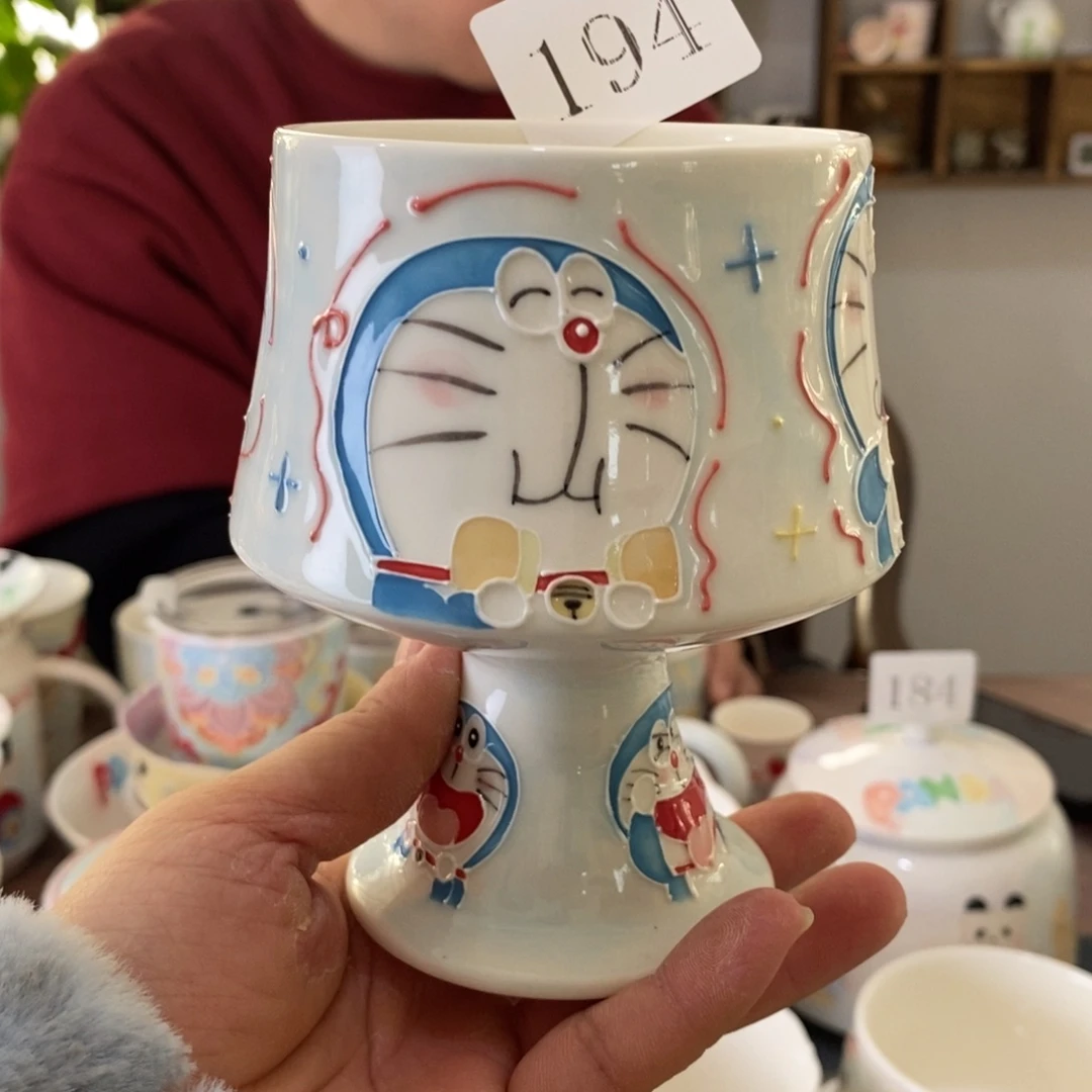 瓷片景德镇釉下彩手绘