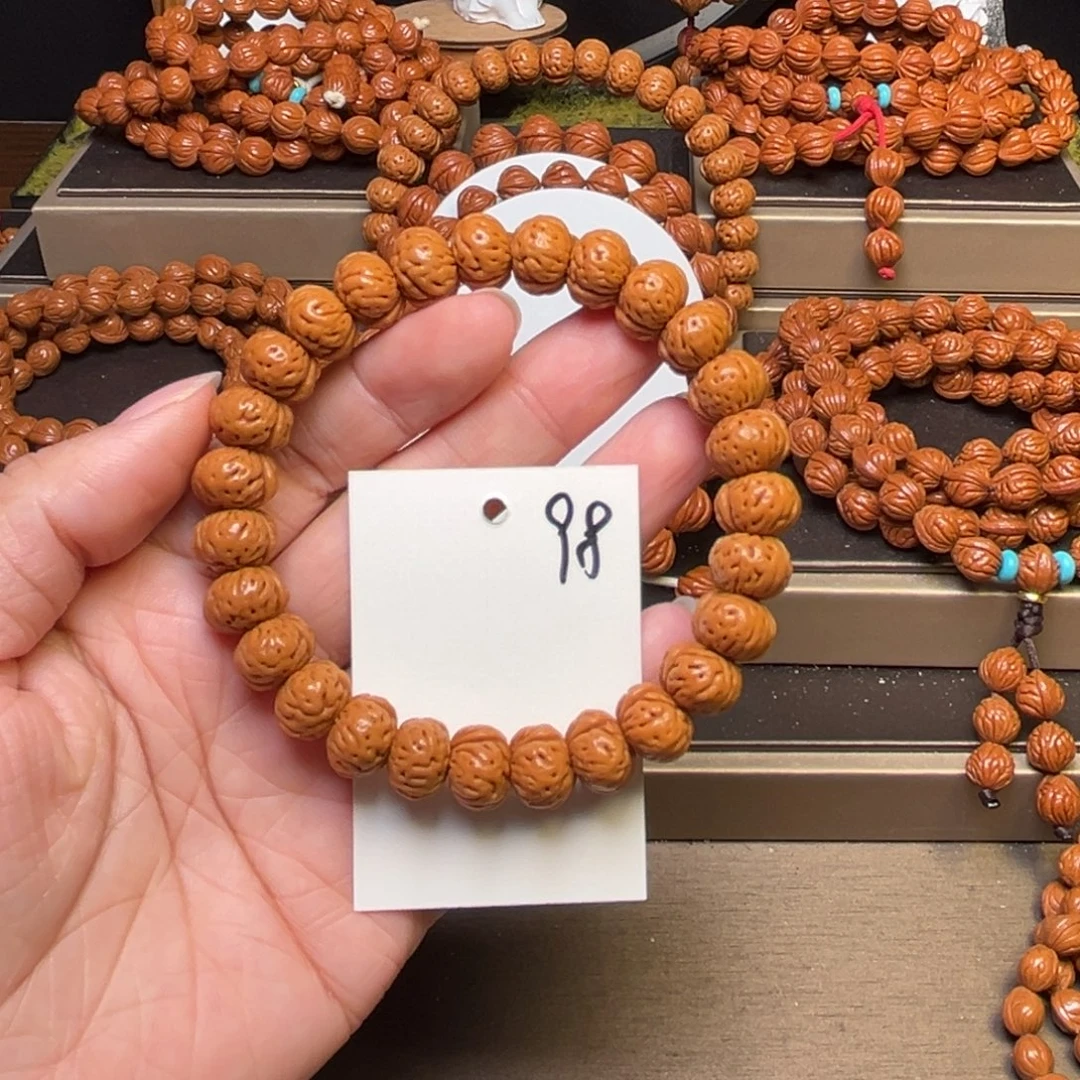 传***龙桃核手串野生玉女蟠桃12左右精品无修