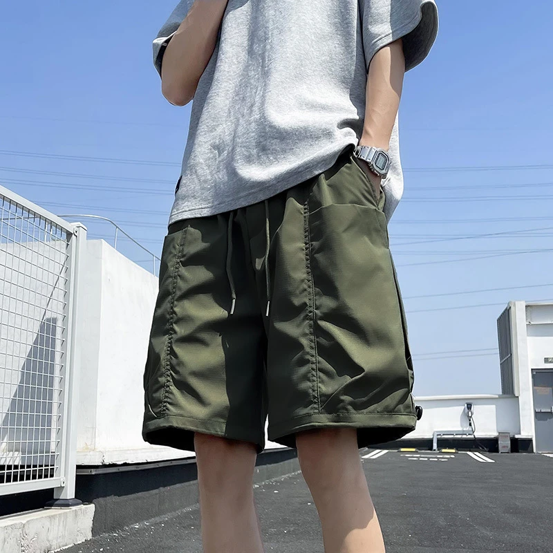 100%机能工装短裤男士夏季薄款宽松休闲男生中裤美式男款