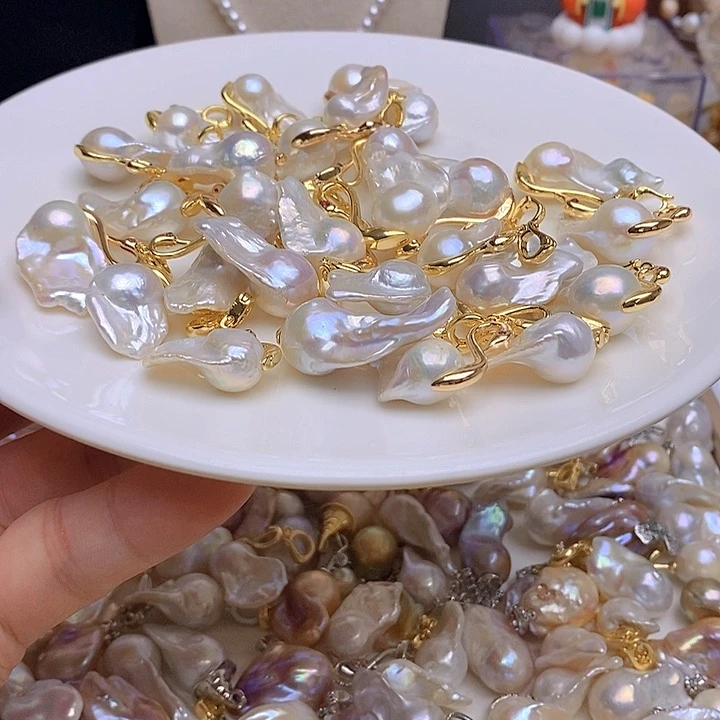 淡水珍珠银S925镶嵌颈饰459