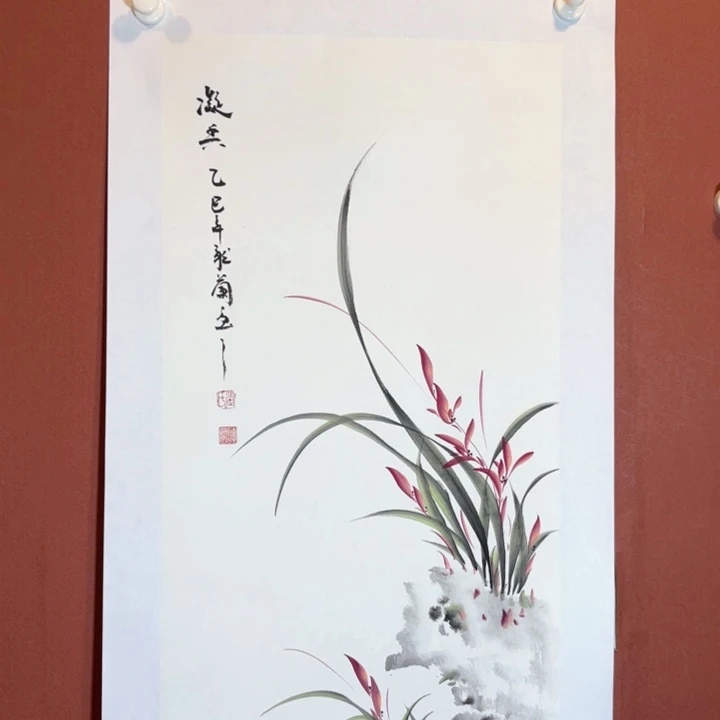 国画听兰老师花鸟