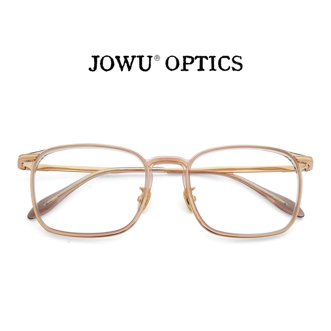 玖吾FOSTER5双层工艺时尚韩版百搭精致雕花方框眼镜可配平光镜