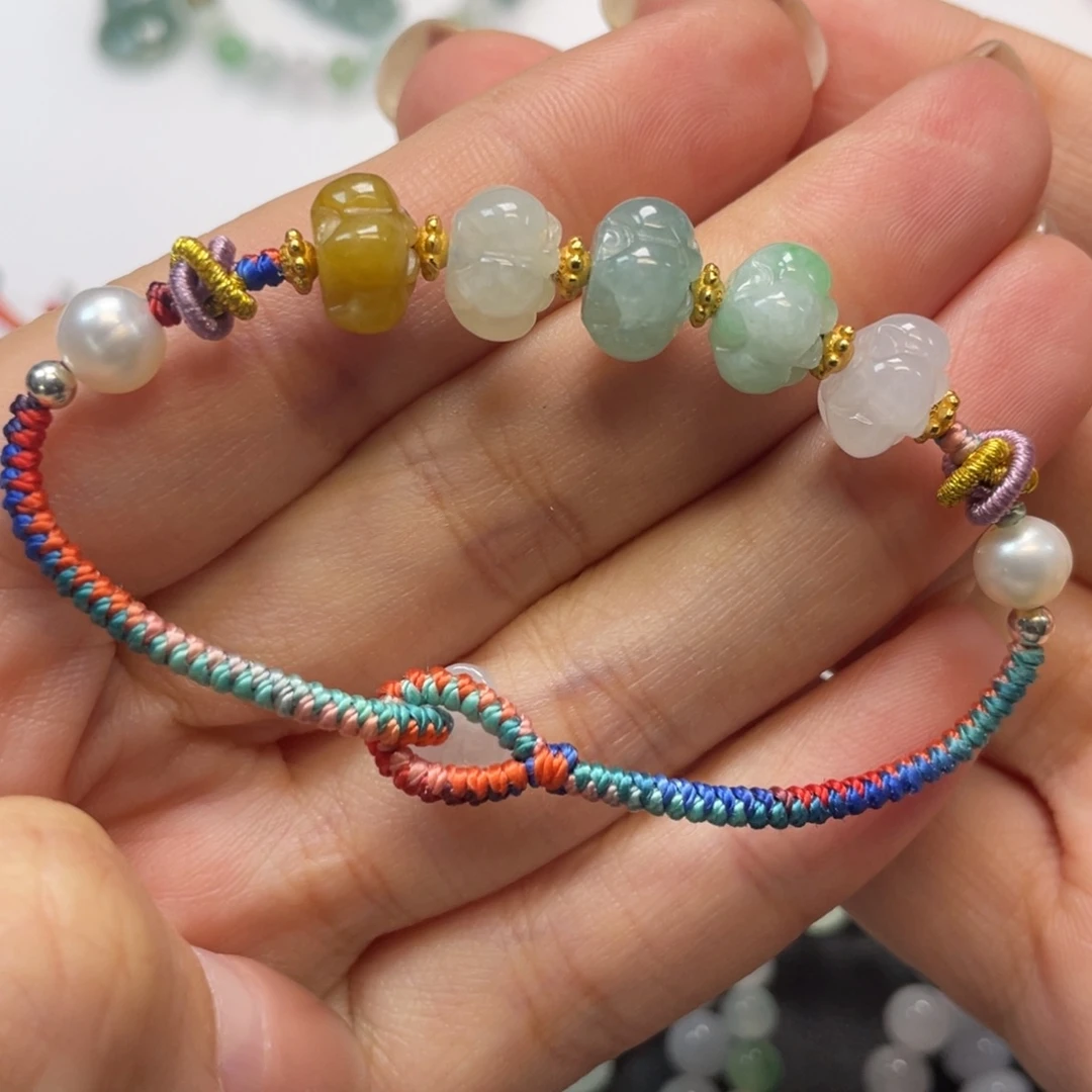 翡翠未镶嵌手绳16.5手围