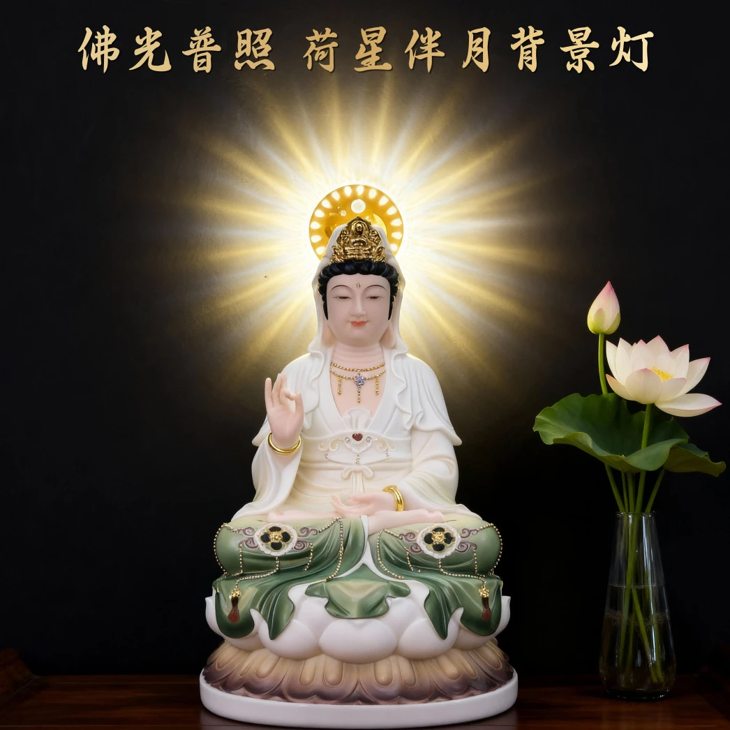 免打孔磁吸充电佛像背光射灯佛光普照观音佛堂佛光灯无线人体感应