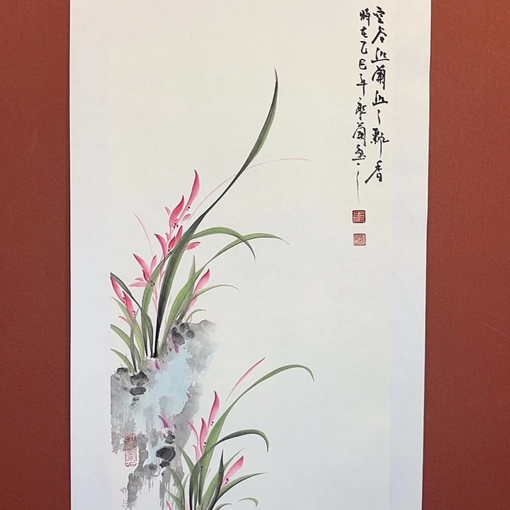 国画听兰老师花鸟