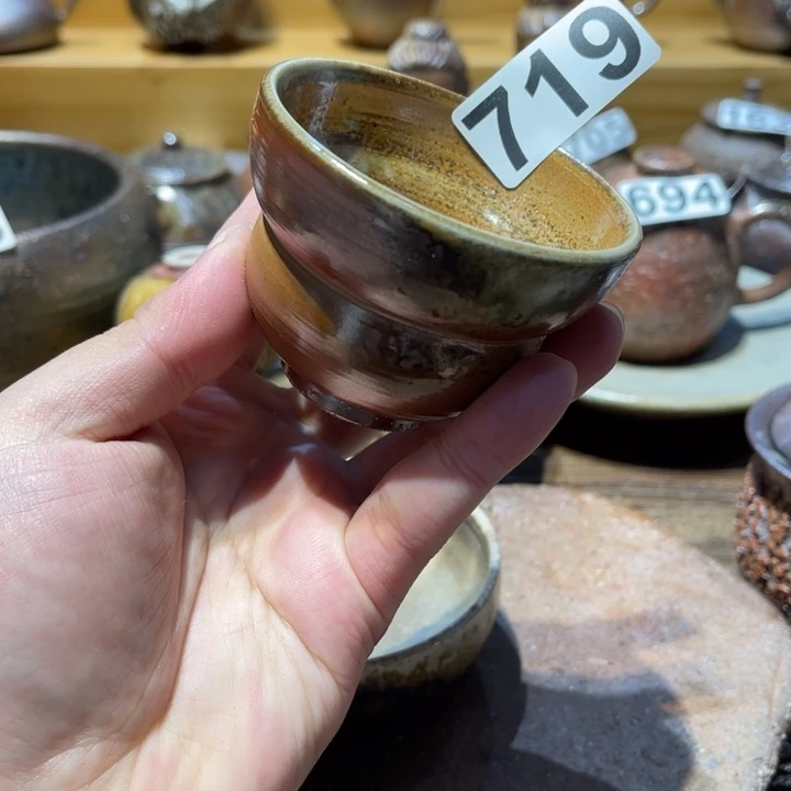 手工制作柴烧茶杯微瑕719