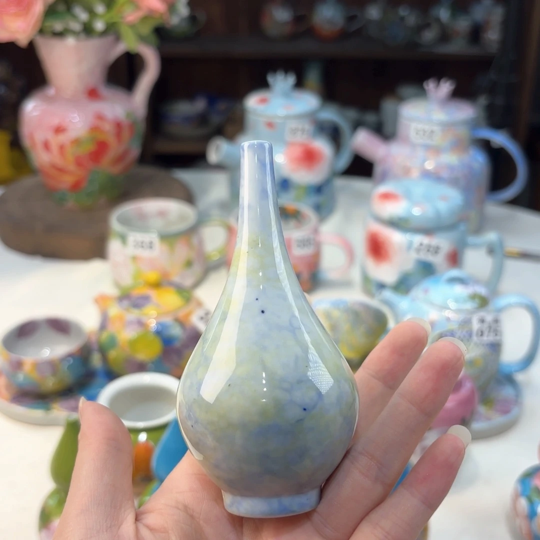 景德镇手绘高温釉下彩陶瓷茶具