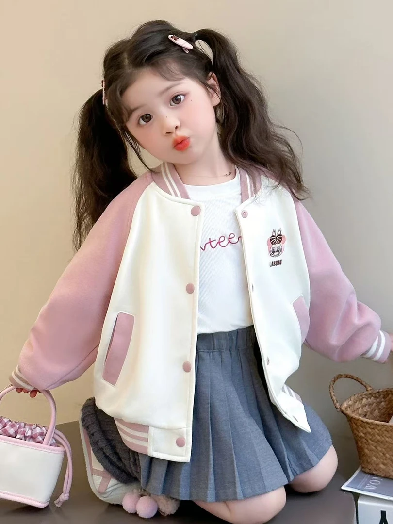 【实体品质】FL拉布布棒球服外套中童秋季新款