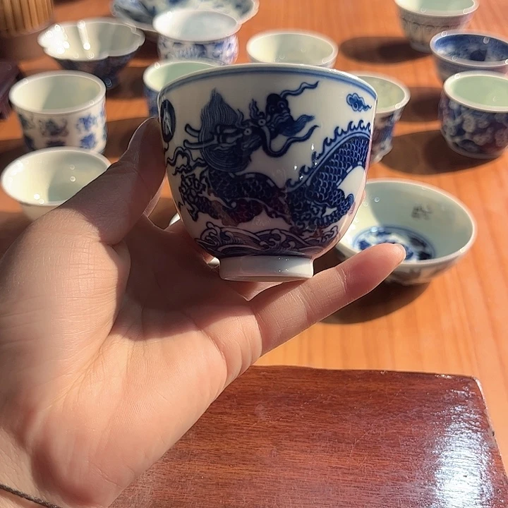 镹曰茶闲柴窑手工手绘青花