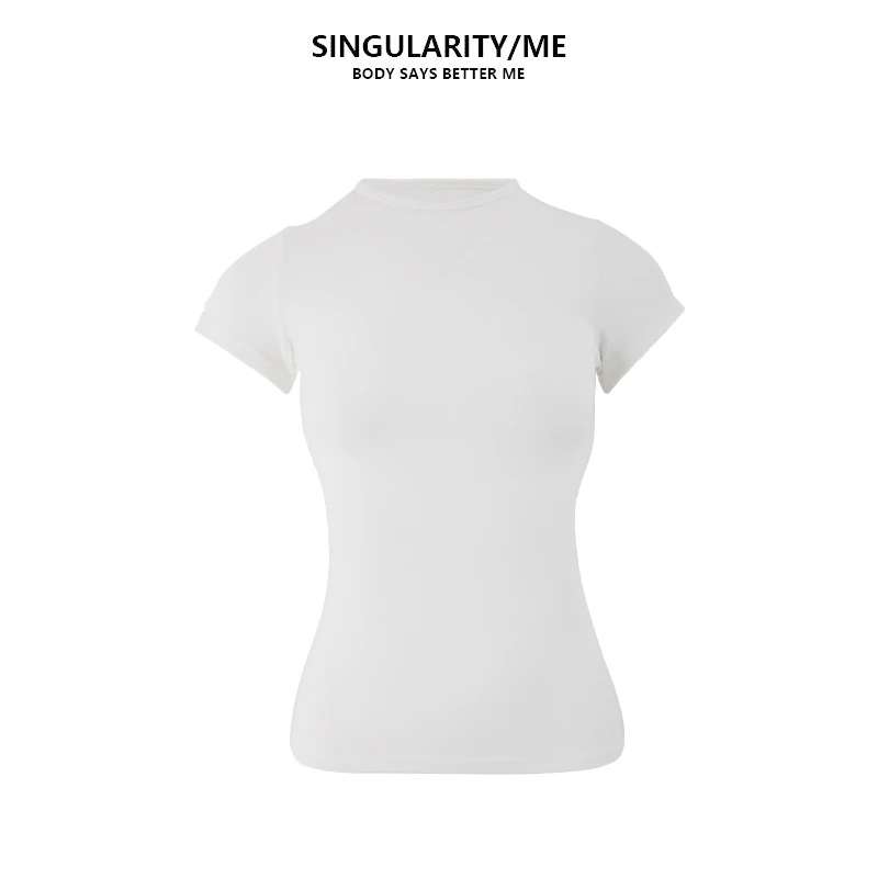 Singularity Me 8AD 0101 早秋时尚休闲百搭弹力修身圆领短袖T恤