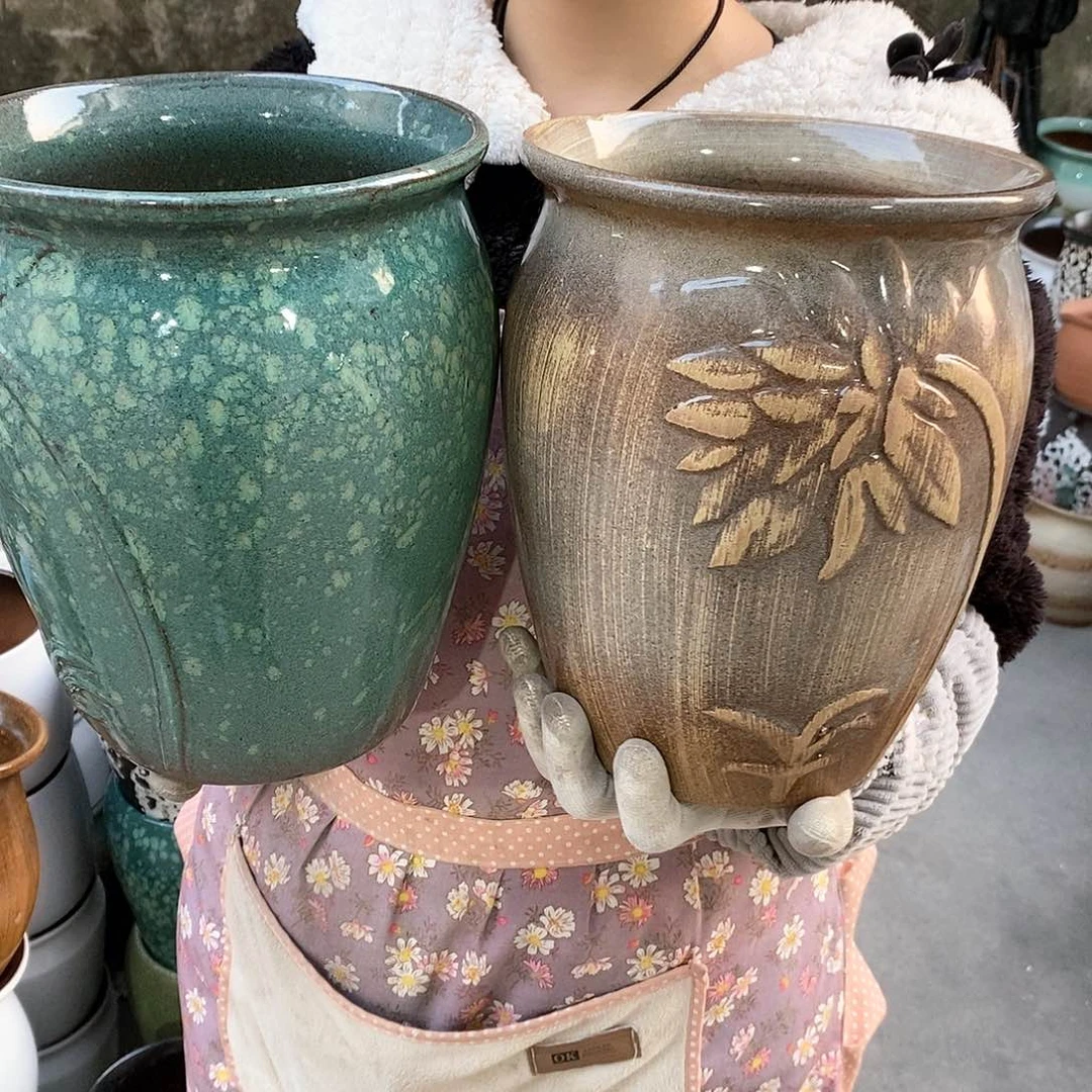 紫砂花盆正品口20高25